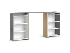 Nada Hoofdbord Met Opbergruimte 160 Cm, Betondecor/Wit Hoogglans.
