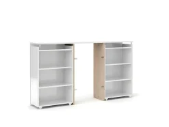 Nada Hoofdeinde 140 Cm Met 4 Planken Wit Hoogglans.