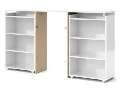 Nada Hoofdeinde 140 Cm Met 4 Planken Wit Hoogglans.