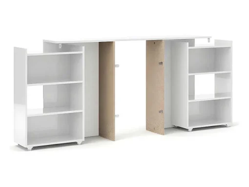 Nada Hoofdeinde 140 Cm Met 4 Planken Wit Hoogglans.