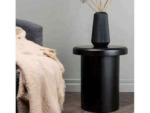 Namsos Salontafel , Bijzettafel O40Cm Zwart.