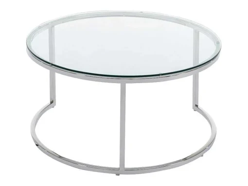 Nesttafels Van Gehard Glas En Roestvrij Staal - Zilver - Maevane Ii Van Pascal Morabito
