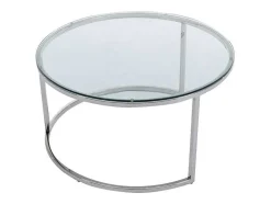 Nesttafels Van Gehard Glas En Roestvrij Staal - Zilver - Maevane Ii Van Pascal Morabito