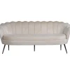 Nice Bank 3 Persoons Velours Beige.
