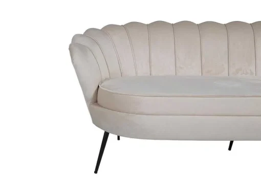 Nice Bank 3 Persoons Velours Beige.