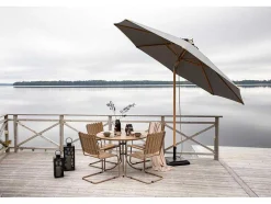 Nypo Parasol Met Kantelfunctie Grijs.