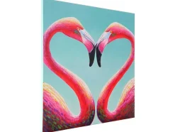 Olieverfschilderij Flamingo Handgeschilderd