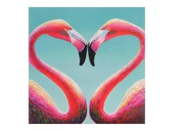 Olieverfschilderij Flamingo Handgeschilderd