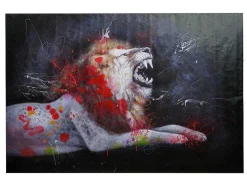 Olieverfschilderij Leeuw Mcw-H25, 80X120Cm