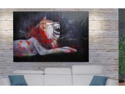 Olieverfschilderij Leeuw Mcw-H25, 80X120Cm
