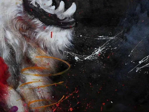 Olieverfschilderij Leeuw Mcw-H25, 80X120Cm