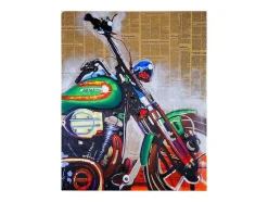 Olieverfschilderij Motor Handgeschilderd