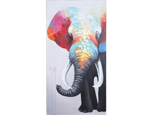 Olieverfschilderij Olifant Ii Handgeschilderd