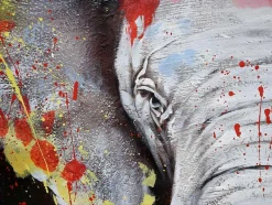 Olieverfschilderij Olifant Mcw-H25 Handgeschilderd, 150X100Cm