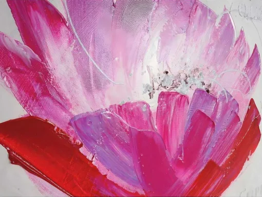 Olieverfschilderij Orchidee Handgeschilderd