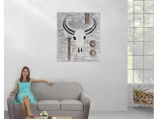 Olieverfschilderij Stier Handgeschilderd