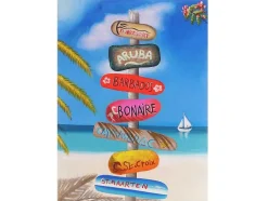 Olieverfschilderij Straatnaambord Handgeschilderd