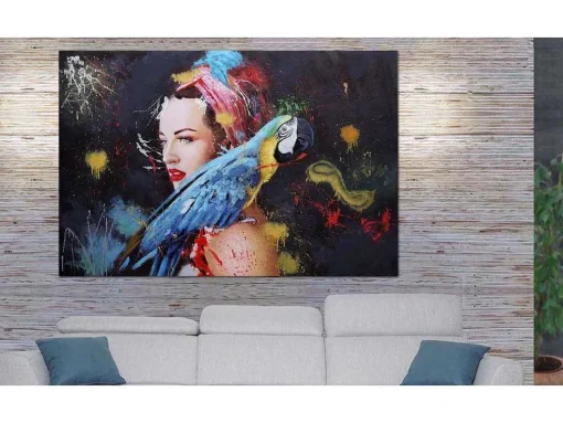 Olieverfschilderij Vrouw Mcw-H25 Handgeschilderd, 120X180Cm