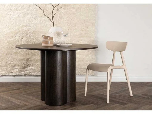Olivia Eetkamertafel O110Cm Bruin.