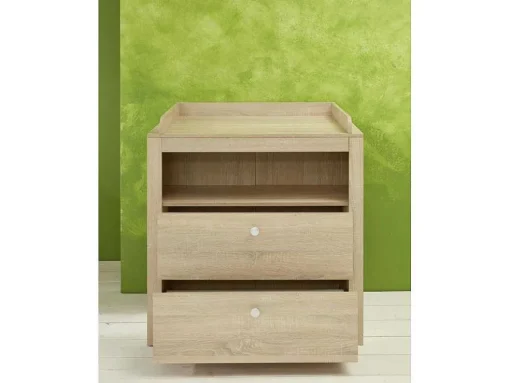 Olja Commode Met 2 Lades En 1 Plank, Eiken Decor.