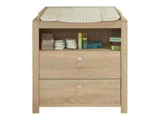 Olja Commode Met 2 Lades En 1 Plank, Eiken Decor.