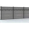 Omheining H181 Cm - Set Van 7 Latten In Composiet Met Motief + 2 Lichtgrijze Palen - Enola