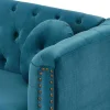 Omkeerbare Hoekbank Van Blauwgroen Velours Turner
