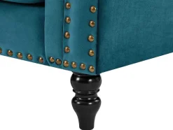 Omkeerbare Hoekbank Van Blauwgroen Velours Turner