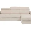 Omkeerbare, Snel Om Te Bouwen Slaapbank Met Hoek In Beige Stof - Bed Van 140 Cm - Matras 14 Cm - Vizir