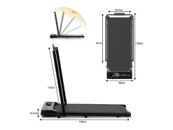 Onder Bureau Loopband 1-6Km/H Wandelen Jogging Machine Voor Thuiskantoor Met Opvouwmogelijkheid