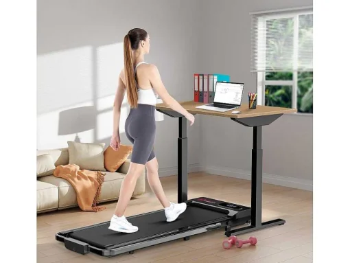 Onder Bureau Loopband 1-6Km/H Wandelen Jogging Machine Voor Thuiskantoor Met Opvouwmogelijkheid
