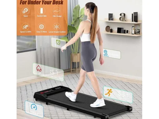 Onder Bureau Loopband 1-6Km/H Wandelen Jogging Machine Voor Thuiskantoor Met Opvouwmogelijkheid