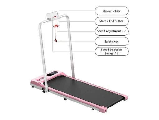 Onder Bureau Loopband 1-6Km/H Wandelen Jogging Machine Voor Thuiskantoor Met Opvouwmogelijkheid