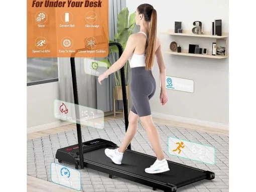 Onder Bureau Loopband 1-6Km/H Wandelen Jogging Machine Voor Thuiskantoor Met Opvouwmogelijkheid