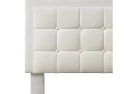 Opbergbed 180 X 200 Cm - Pu Leer - Led'S - Lattenbodem - Wit