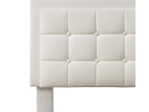 Opbergbed 180 X 200 Cm - Pu Leer - Led'S - Lattenbodem - Wit