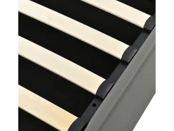 Opbergbed 140X200Cm In Kunstleer Met Led + Lattenbodem - Grijs