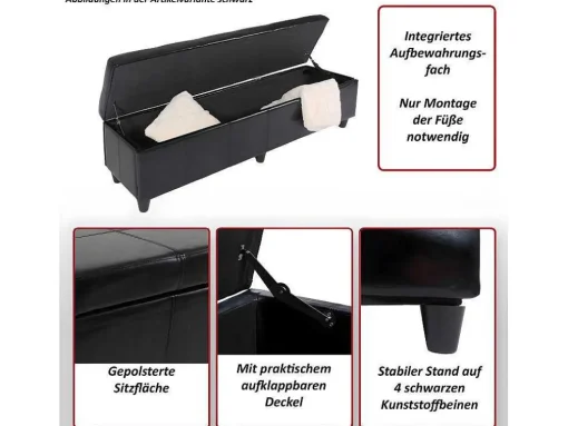Opbergkist Kriens Xxl, Zwart
