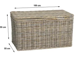 Opbergruimte Van Kubu Timgad - L100 X D55 X H55 Cm - Natuurlijk Grijs