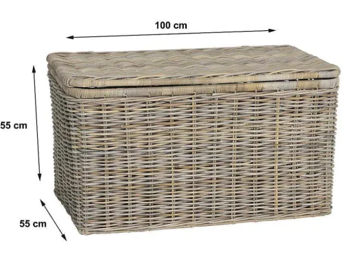 Opbergruimte Van Kubu Timgad - L100 X D55 X H55 Cm - Natuurlijk Grijs
