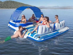 Opblaaseiland Met Afneembaar Zonnescherm - 373 X 264 Cm - Azulio Van Bestway