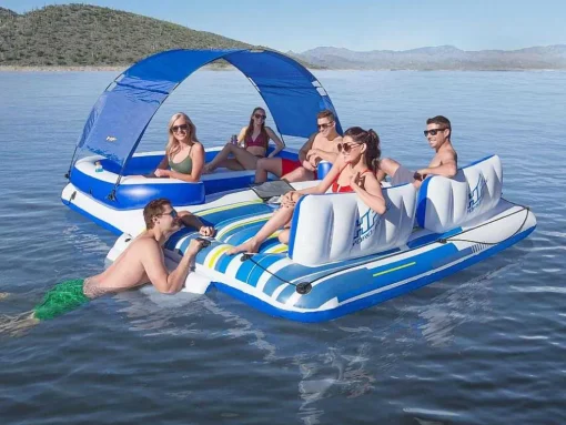 Opblaaseiland Met Afneembaar Zonnescherm - 373 X 264 Cm - Azulio Van Bestway