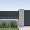 Opengewerkt Hek H80,3 X L188,6 Cm In Donkergrijs Aluminium - Primo