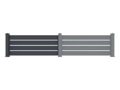 Opengewerkte Uitbreiding Voor Het Hek H80,3 X L178,3 Cm In Donkergrijs Aluminium - Primo