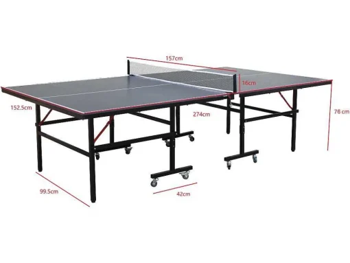 Opklapbare Pingpongtafel Op Wieltjes Voor Buiten Met Accessoires - L274 X D152,5 X H76 Cm - Jordie