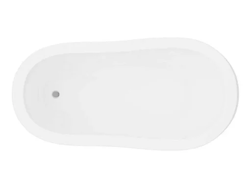 Ovaal Eilandbad - Retro Stijl - 171 L - 145 X 74 X 77 Cm - Witte Leeuwenpoten - Nisos