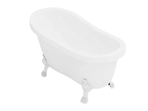 Ovaal Eilandbad - Retro Stijl - 171 L - 145 X 74 X 77 Cm - Witte Leeuwenpoten - Nisos