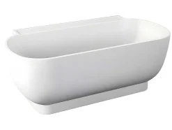 Ovaal Halfvrijstaand Bad - 240 L - 150 X 76 X 58 Cm - Wit - Acryl - Vogler