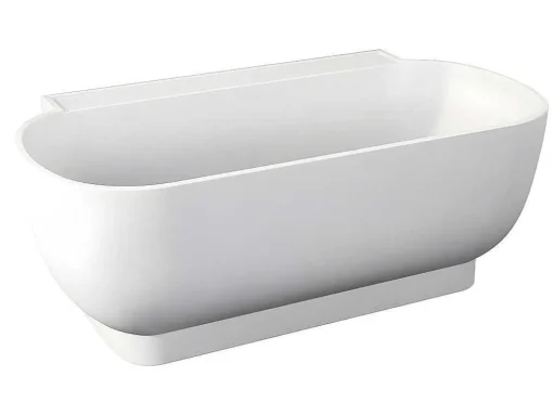 Ovaal Halfvrijstaand Bad - 240 L - 150 X 76 X 58 Cm - Wit - Acryl - Vogler
