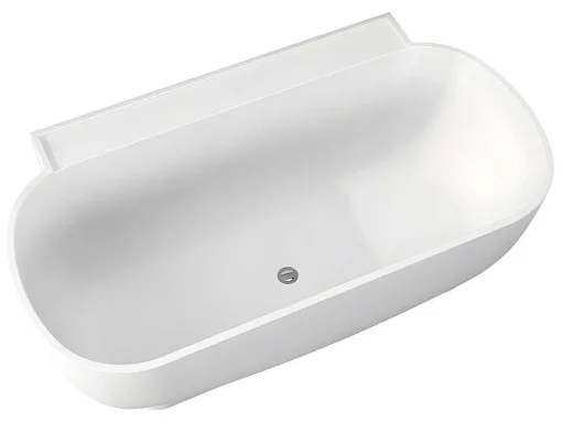 Ovaal Halfvrijstaand Bad - 240 L - 150 X 76 X 58 Cm - Wit - Acryl - Vogler